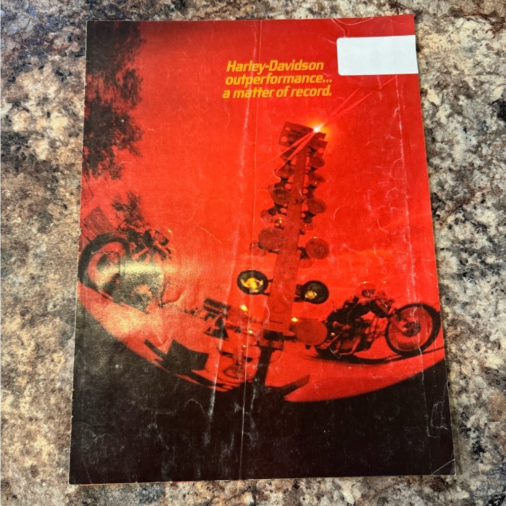 Vintage 1972 Harley-Davidson motorcycle brochure
